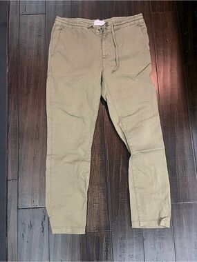 Topman Olive Drawstring Chinos